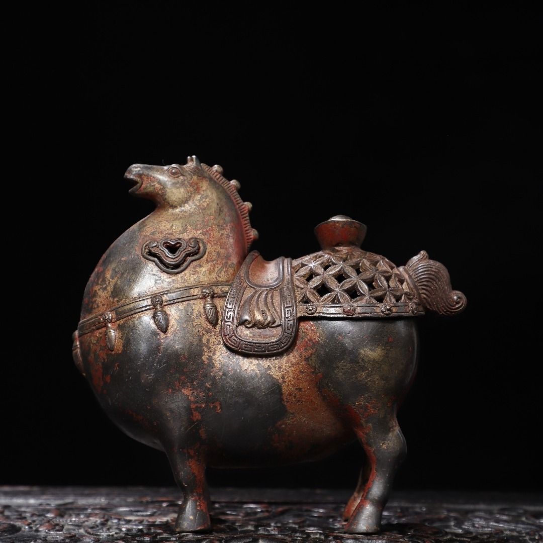 Vintage Collectible Ornaments - Bruciatore d'incenso antico Tang a forma