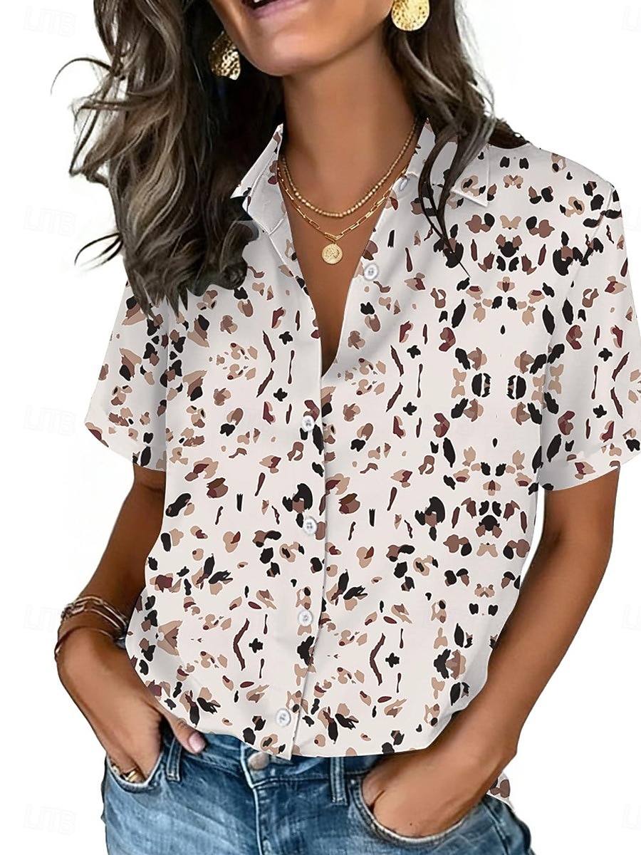 Camicia da donna con stampa a  - Vintage Collectible Buttons recensione e prezzo